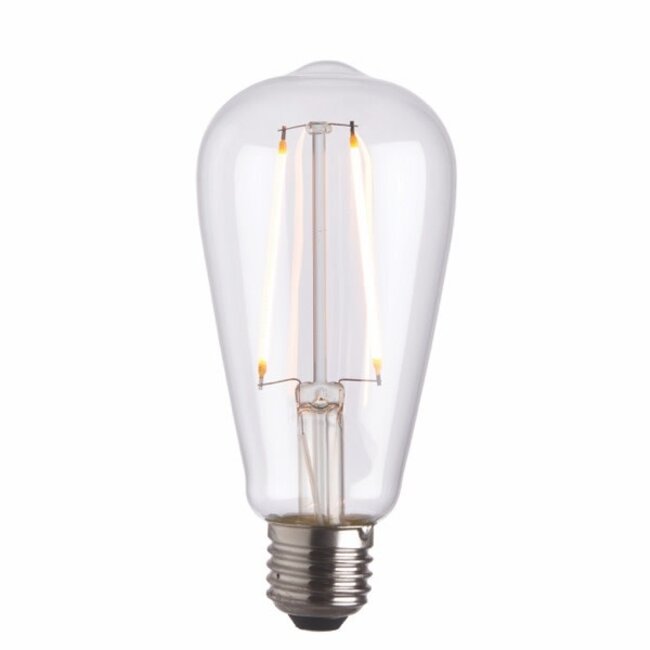 E27 LED 2W Filament Pear Clear NON DIM - Factory Second