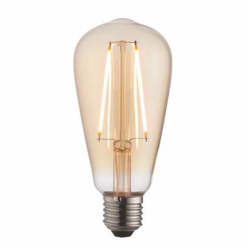 E27 LED 2W Filament Pear Amber NON DIM - Factory Second