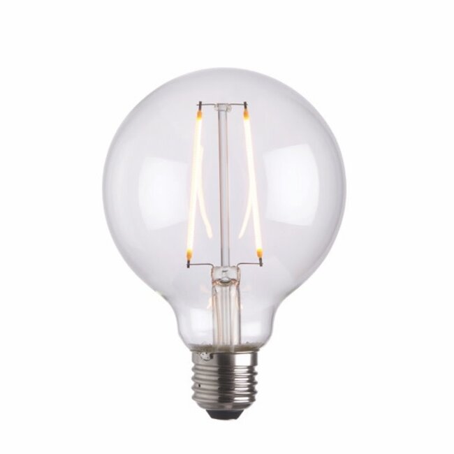 E27 LED 2W filament globe G95 Clear - Factory Second