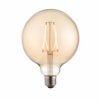 E27 LED 2W filament globe G125 Amber - Factory Second