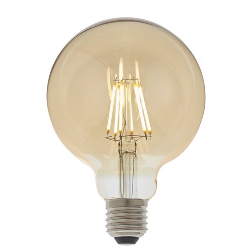 E27 LED 6W filament globe G95 Amber - Factory Second E27 LED 6W filament globe G95 Amber - Factory Second