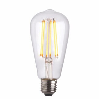 E27 LED 6W Filament Pear ST64 Clear 2700K DIMMABLE - Factory Second