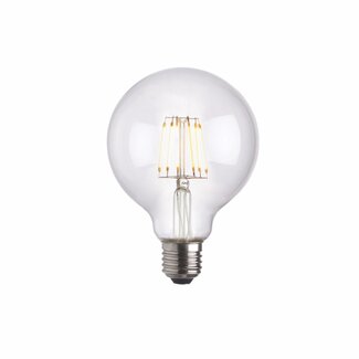 E27 LED 6W filament globe G95 Clear - Factory Second