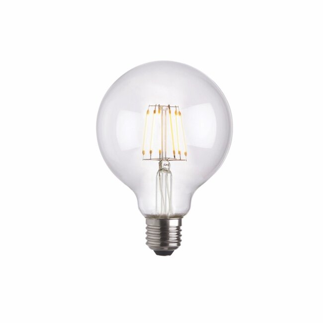 E27 LED 6W filament globe G95 Clear - Factory Second