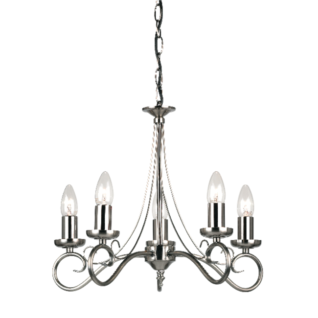 Trafford 5lt pendant - silver - Factory Second