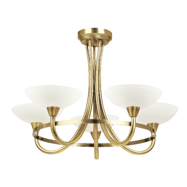 Cagney 5lt semi flush - A Brass - Factory Second