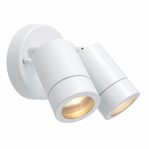 Palin 2lt spot wall IP44 7W - gloss white Palin 2lt spot wall IP44 7W - gloss white