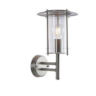 York 1lt wall IP44 60W - polished stainless steel