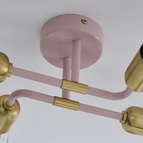 Stacy 4lt Semi Flush Pink Stacy 4lt Semi Flush Pink