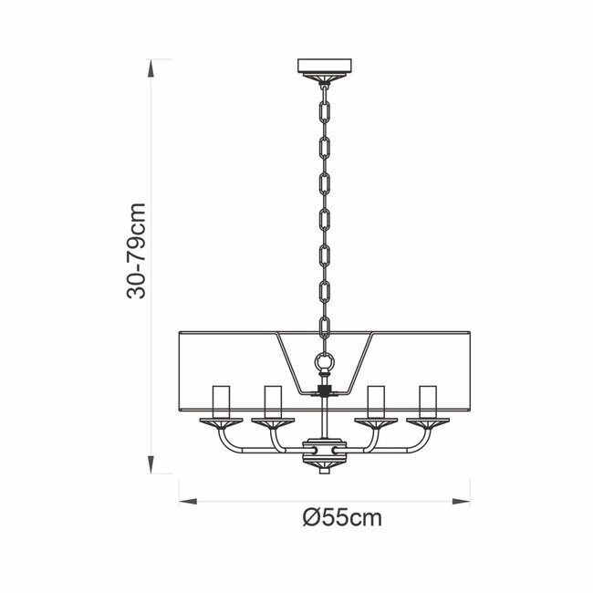Nixon 6lt pendant - brass
