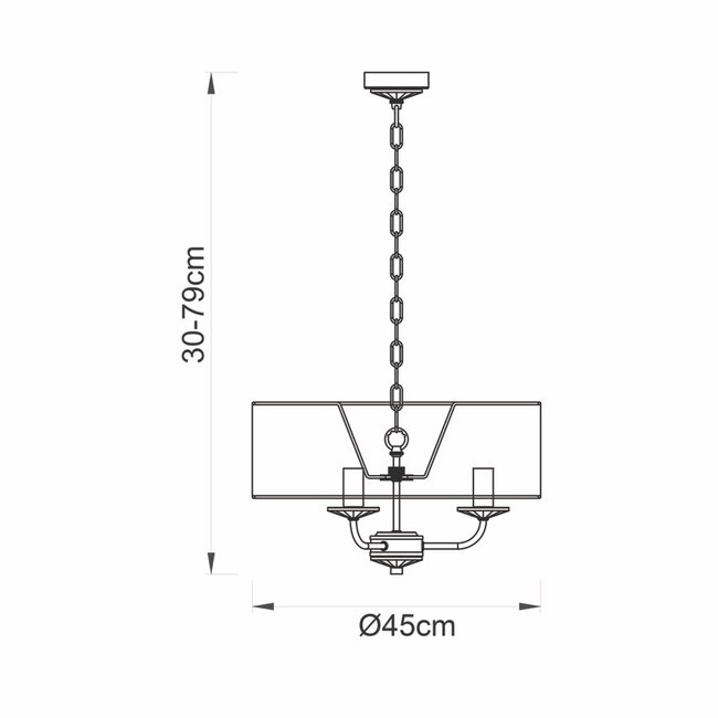 Nixon 3lt pendant - brass