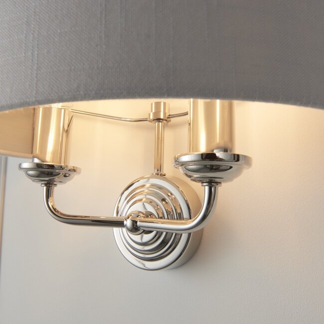 Highclere 2lt Wall - Nickel/Charcoal - Factory Second