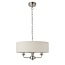 Highclere 3lt pendant - BrChrome/Natural - Factory Second