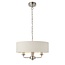 Highclere 3lt pendant - BrChrome/Natural - Factory Second