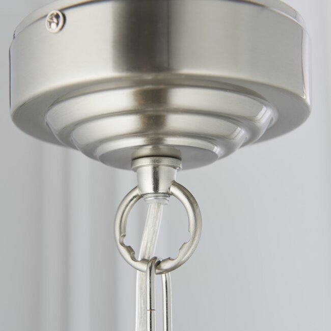 Highclere 3lt pendant - BrChrome/Natural - Factory Second
