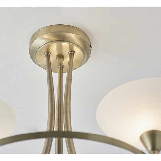 Cagney 3lt semi flush - A Brass - Factory Second