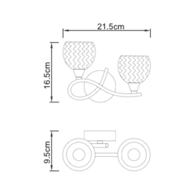 Boyer 2lt left wall - chrome - Factory Second