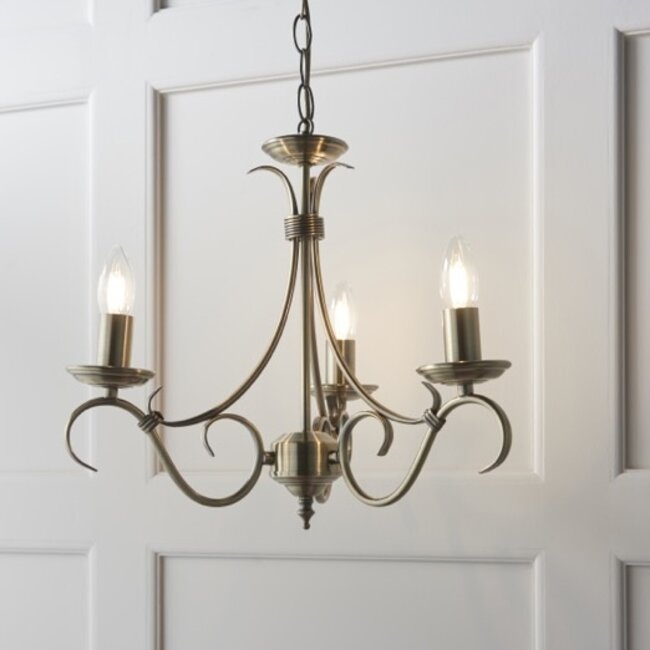 Bernice 3lt Pendant - A Brass - Factory Second