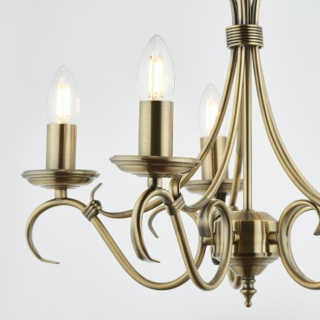 Bernice 3lt Pendant - A Brass - Factory Second