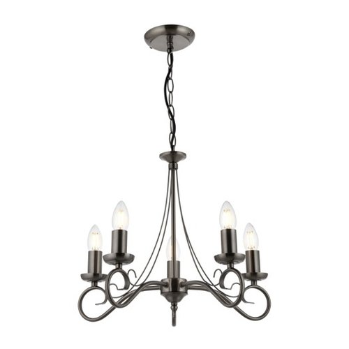 Trafford 5lt pendant - silver - Factory Second Trafford 5lt pendant - silver - Factory Second