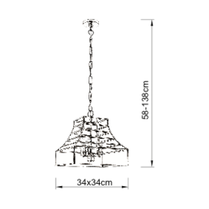 Dempsey 3lt pendant - Factory Second