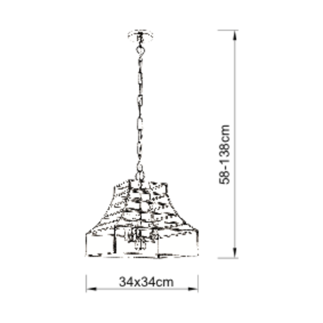 Dempsey 3lt pendant - Factory Second