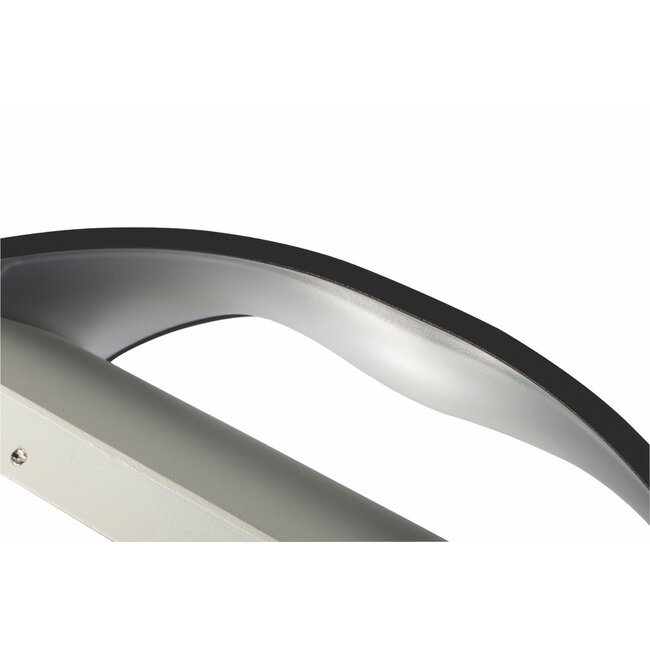 Vulcan 300mm 1lt wall IP65 12W warm white - textured matt black