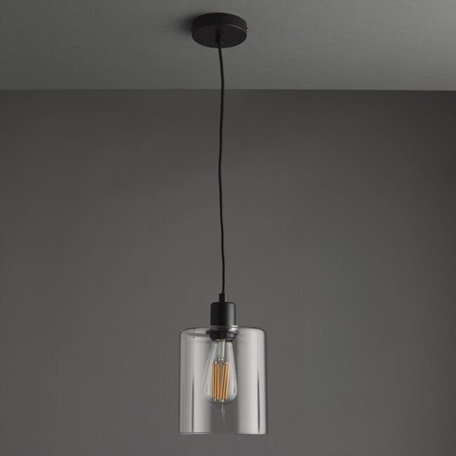 Toledo 1lt Pendant - Black - Factory Second