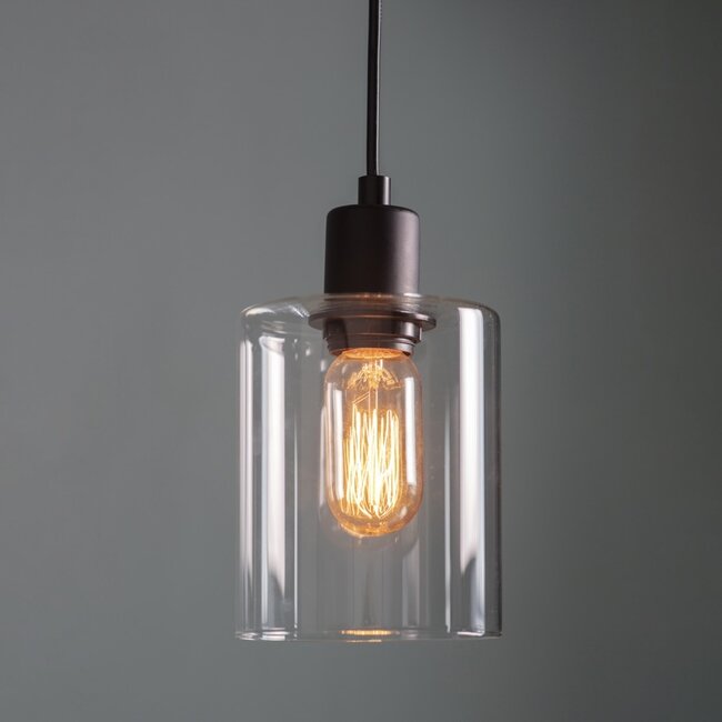 Toledo 1lt Pendant - Black - Factory Second