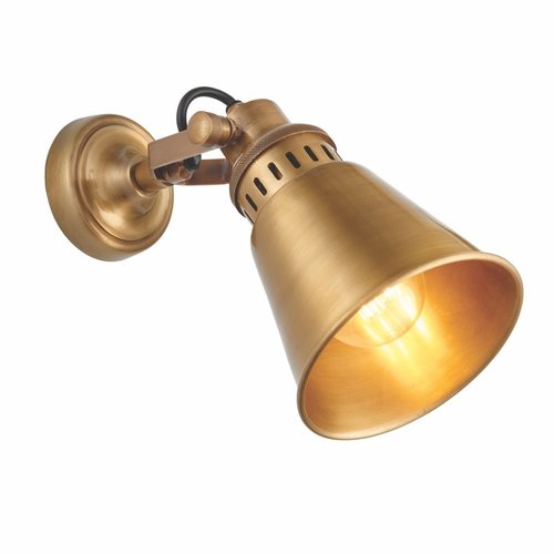 Elms wall 15W  - antiqued solid brass - Factory Second