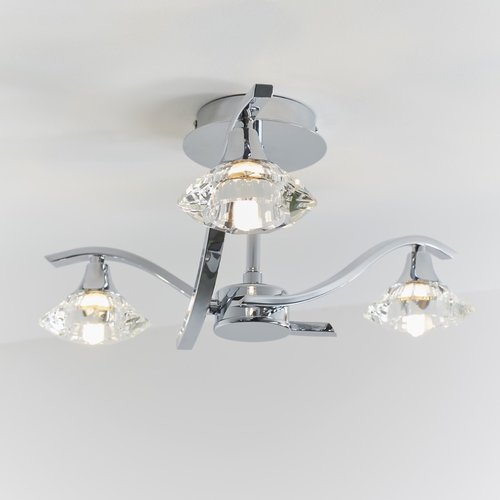 Langella 3lt semi flush 33W - chrome plate - Factory Second Langella 3lt semi flush 33W - chrome plate - Factory Second