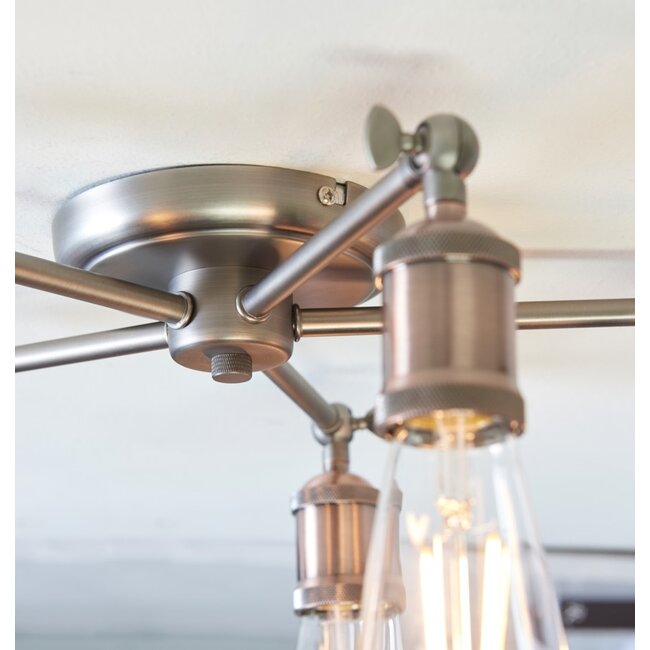 Hal 5lt semi flush 40W - aged pewter - Factory Second