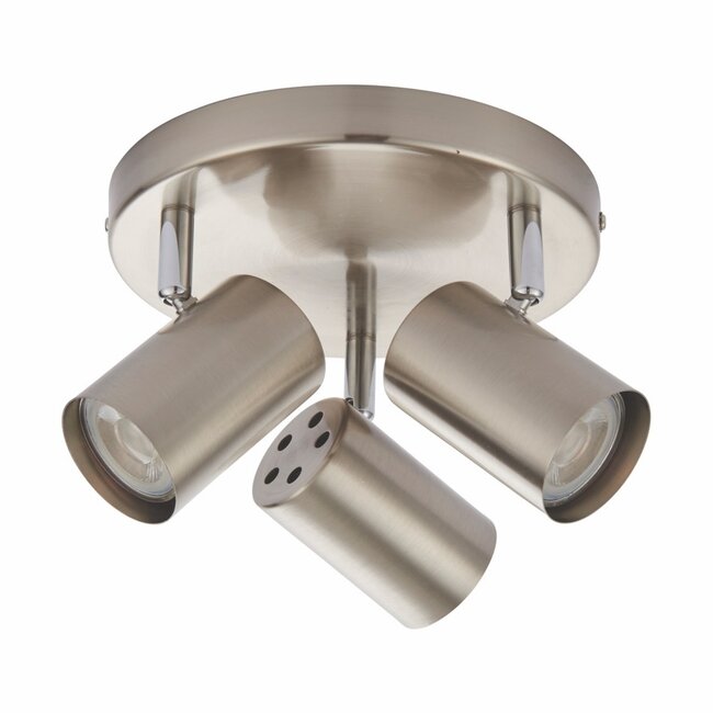 Arezzo 3lt Round 7w spot- Satin Chrome