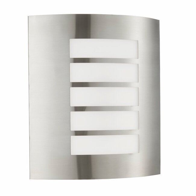 Bianco LED 1lt wall IP44 7W warm white - brushed stainless steel