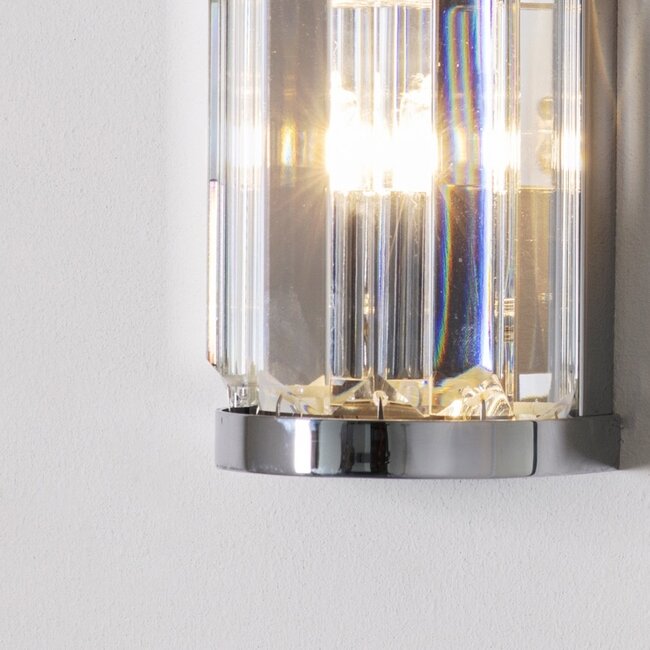 Crystal 2LT Wall IP44 18W - Chrome Plate