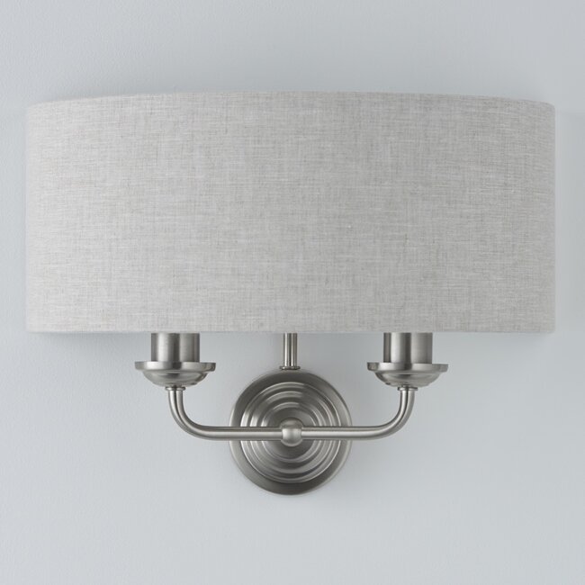 Highclere 2lt Wall - BrChrome/Natural - Factory Second