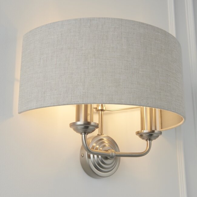 Highclere 2lt Wall - BrChrome/Natural - Factory Second