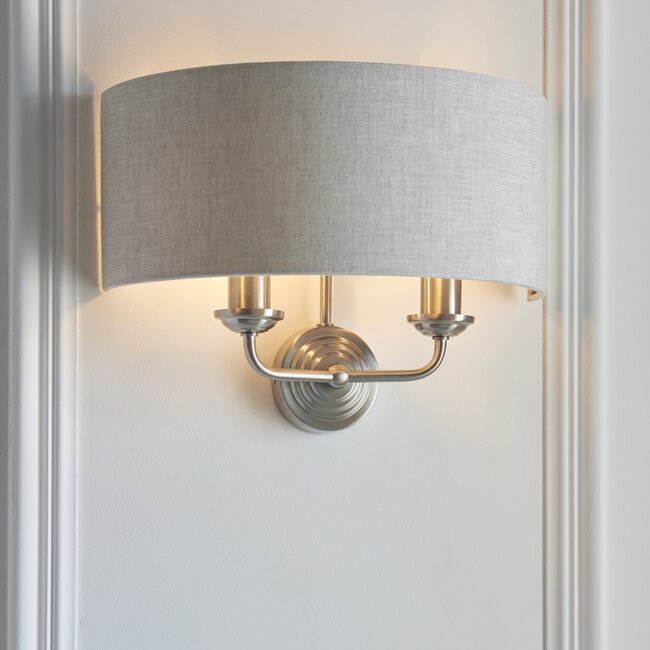 Highclere 2lt Wall - BrChrome/Natural - Factory Second