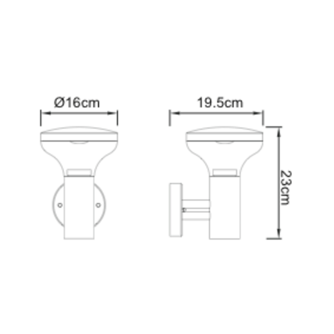 Roko Wall IP44  Marine Grade Brushed Stainless Steel