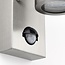 Palin PIR 2LT Wall IP44 - Brushed Stainless Steel