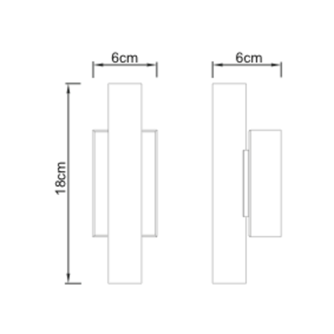 Staten 2lt wall - white - Factory Second