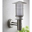Pagoda PIR 1LT Wall IP44 9.2W & 0.05W - Brushed Stainless Steel