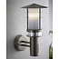 Pagoda PIR 1LT Wall IP44 9.2W & 0.05W - Brushed Stainless Steel