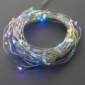 Silver Wire Line Lights 100pk RGB