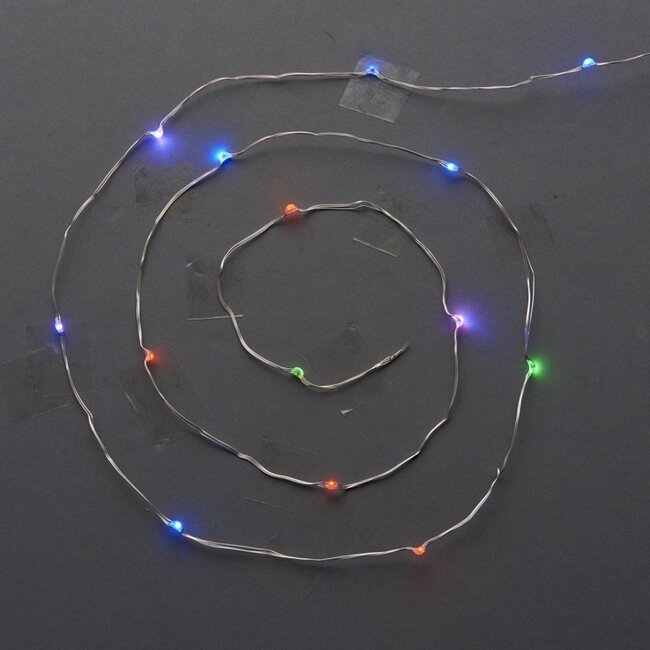 Silver Wire Line Lights 50pk RGB