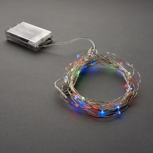 Silver Wire Line Lights 50pk RGB