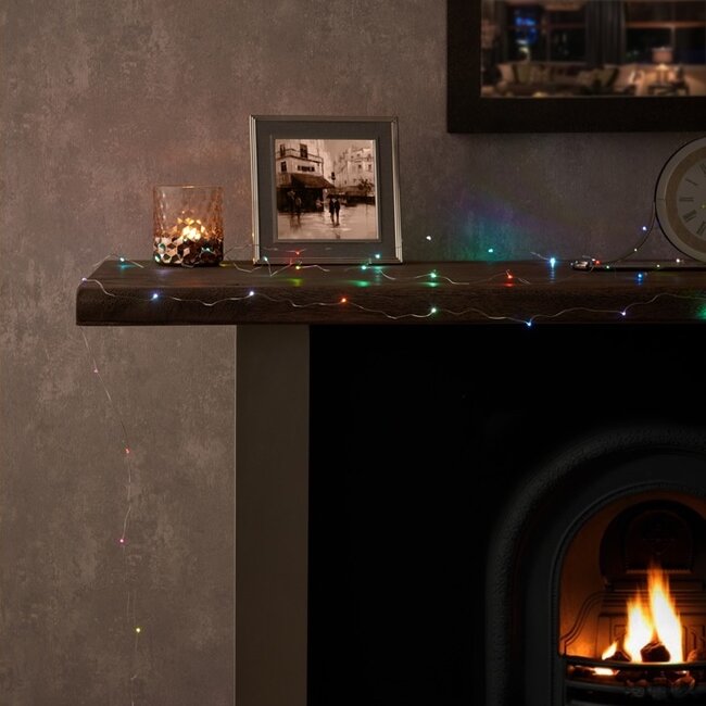 Silver Wire Line Lights 50pk RGB