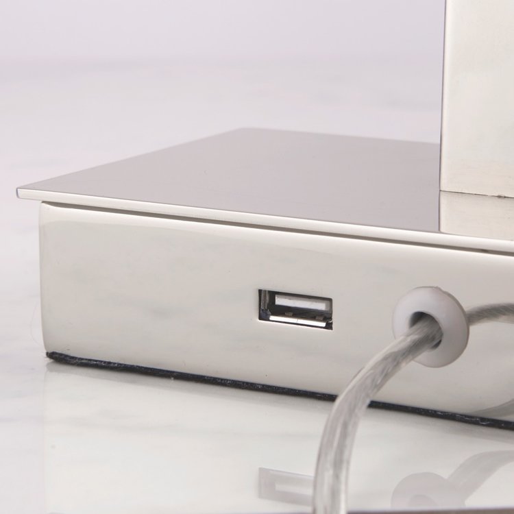 Endon Norton USB Table 60W SW - Chrome Plate