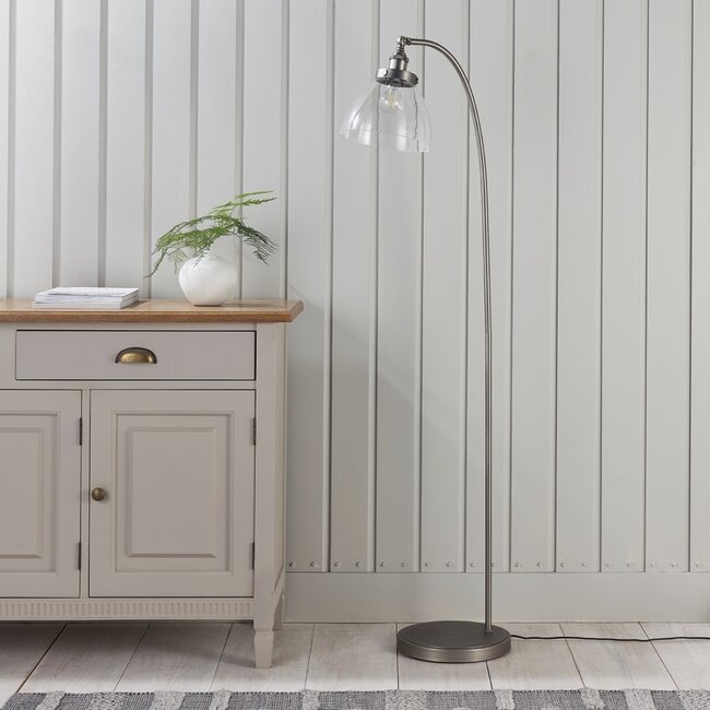 Hansen Task Floor Light Brushed Silver