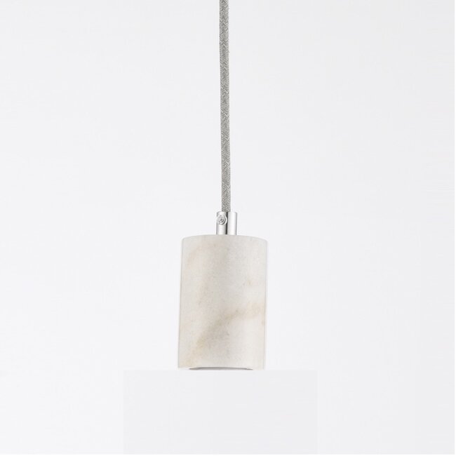 Otto Pendant 60W -  White Marble - Factory Second